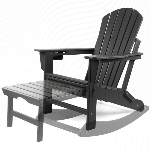OLYMSOLD Plastic/Resin Folding and Rocking Adirondack Chair with
